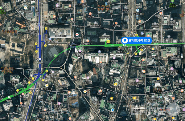  서울 중심에 위치해 도심과 외곽에서 모두 접근성이 뛰어난 을지로 지역