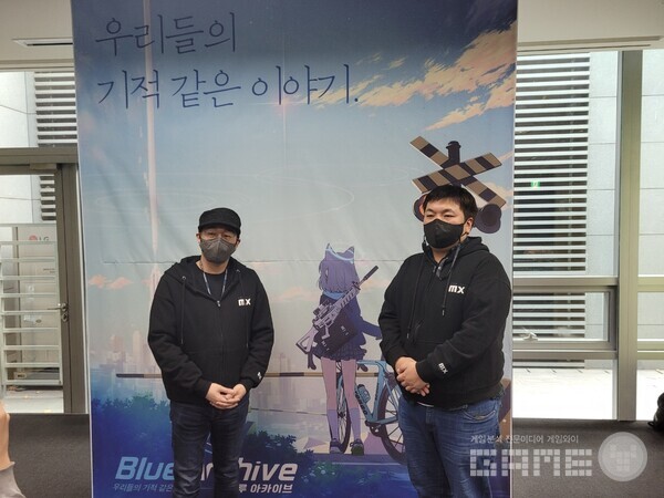 (왼쪽부터) 블루 아카이브 김용하 EPD, 차민서 PD