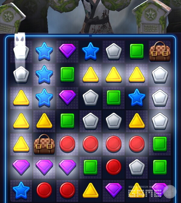 비석 장갑 스킬 사용 화면