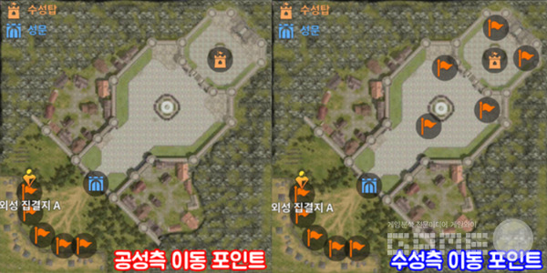 공성전이 벌어지는 성 외곽으로 이동, 성 문까지 진격, 사진=공식 카페