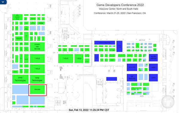 GDC 부스배치도, 사진=GDC 갈무리