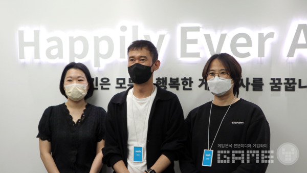 (왼쪽부터) 정다운 대리(마케팅 담당) 박민규 PD (개발 총괄), 최태환 차장 (사업 담당)