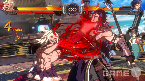 귀수로 상대를 잡아 올려 혈기의 폭발로 추격하는 잡기 공격 ‘블러드러스트’를 사용하는 버서커.주요 스킬 장면이 크게 줌인 되면서 게임의 몰입감을 높인다. 사진=넥슨