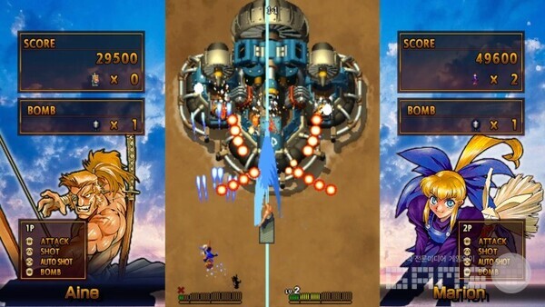 ‘건버드 2’는 1998년에 제작된 종 스크롤 방식의 슈팅 게임이며 ‘건버드’의 속편이다 /아크시스템웍스