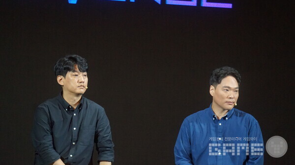 (왼쪽부터) 홍성준 개발본부장, 이경일 대표 / 게임와이 촬영