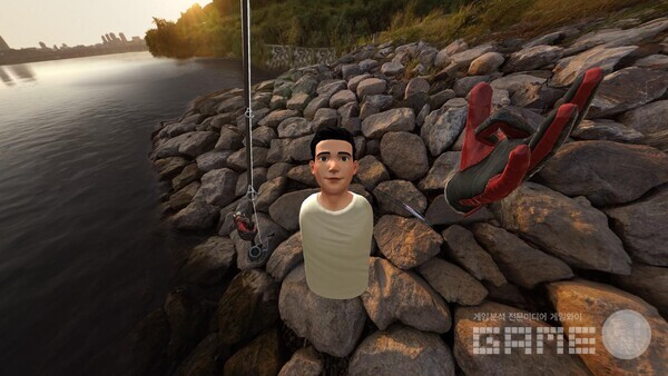 익숙한 풍경을 배경으로 낚시를 /게임와이  촬영