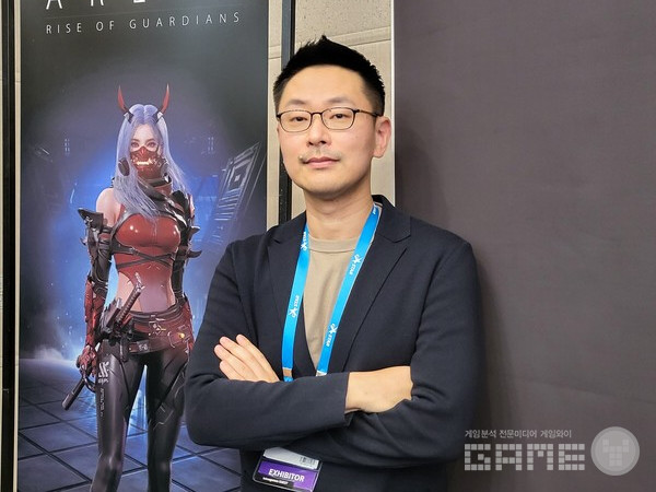 인터뷰에 참석한 반승철 대표 / 게임와이 촬영