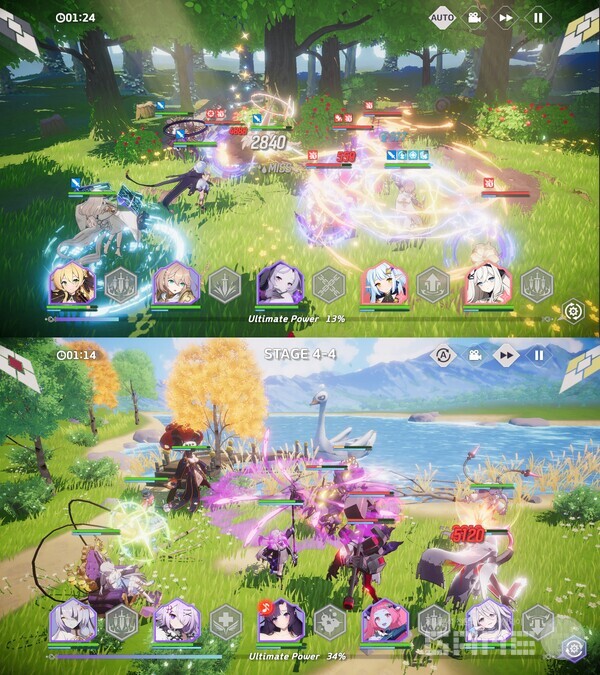 에버소울 전투 화면 / 카카오게임즈 제공