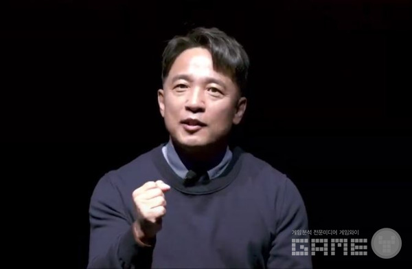 '블소2'에 대해 소개하는 김택진 대표 /게임와이DB