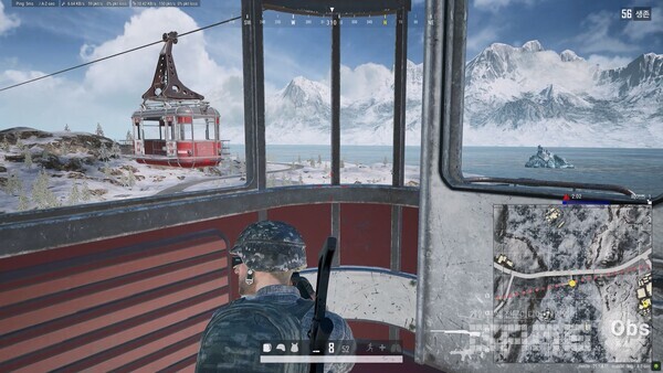 맞은편에서 케이블카가 오는 순간 흠칫했다 / 게임와이 촬영