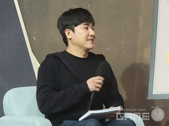 자리에 참석한 장용훈 디렉터 / 게임와이 촬영