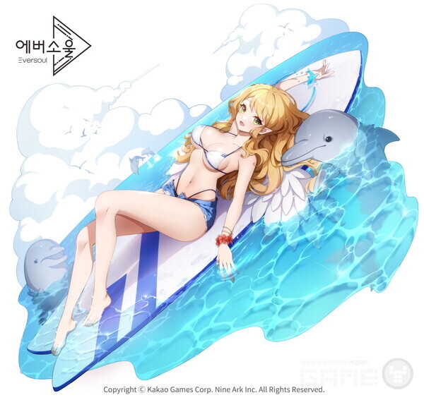  '에버소울' 정령 '아드리안' 수영복 코스튬 일러스트 /카카오게임즈