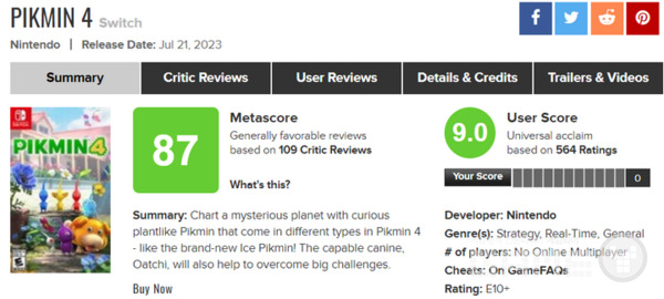 메타 87점 / 메타크리틱