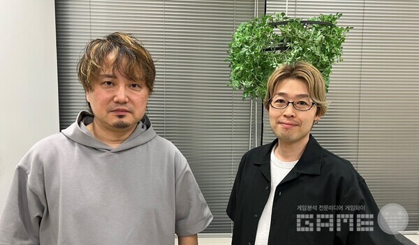 좌측부터 타니 나오시 대표 이사, 카세 케이스케 콘텐츠 개발 책임자다 / 웹젠 제공 
