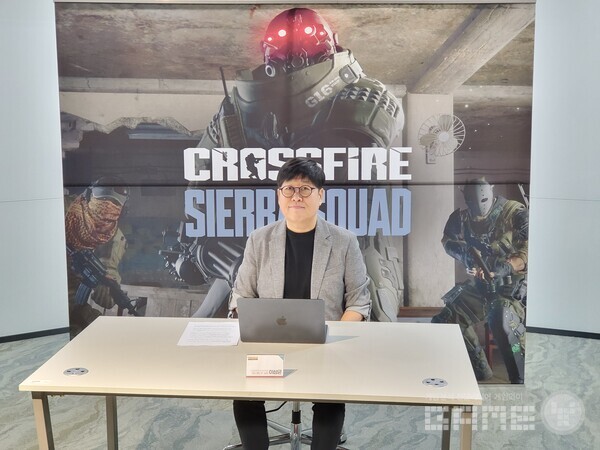 시에라 스쿼드에 대한 질의응답을 위해 이상균 개발실장이 참석했다 / 게임와이 촬영