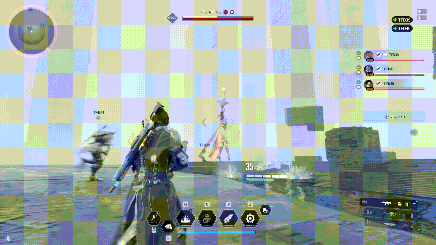 기자의 파티를 힘들게했던 문제의 패턴. 광역 대미지를 넣으며 공격에 면역이 된다 / 게임와이 촬영