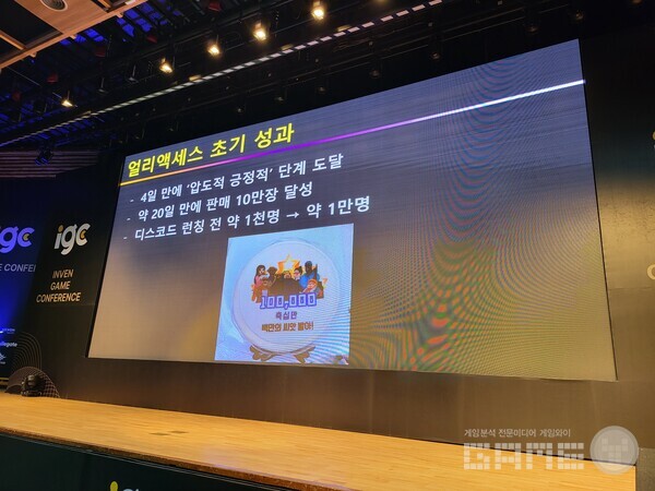 그렇기에 얼리액세스 초기때부터 좋은 성과를 거둘 수 있었다고 말했다 / 게임와이 촬영