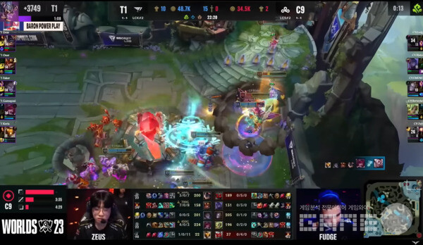 C9 상대로 1킬도 내주지 않고 승리했다 / 출처 LCK 공식 유튜브