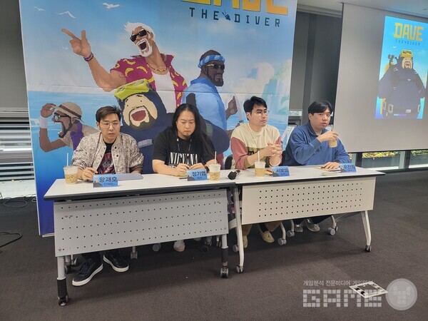 좌측부터 황재호 디렉터, 정기엽 팀장, 서보성 팀장, 우찬희 팀장이다 / 게임와이 촬영 