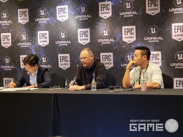 지난 언리얼 페스트에서도 관련 문제에 대해 앱마켓 사업자들을 비판한 바 있다 / 게임와이 촬영