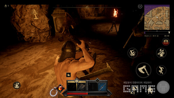 다음 공격 방향의 궤적을 화면 중앙에서 볼 수 있다 / 크래프톤 제공