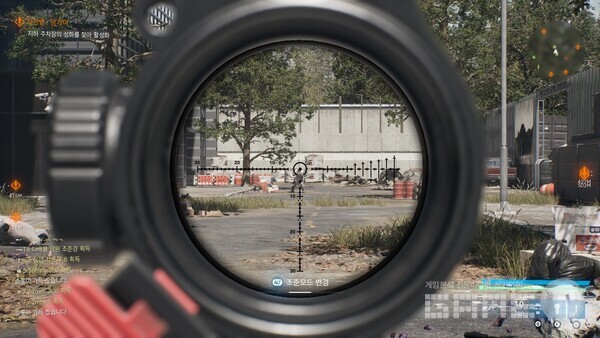 저격총으로 멀리있는 곳을 사격할 시, 탄이 내려가는 것을 볼 수 있다 / 엔씨 제공