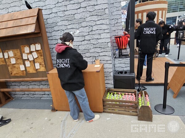 위메이드 야외 부스, 나이트 크로우 이벤트 /게임와이 촬영