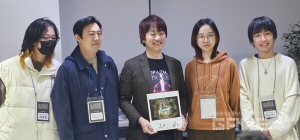 이세영 이사와 스즈키 피디 및 넷이즈 관계자 /게임와이 촬영