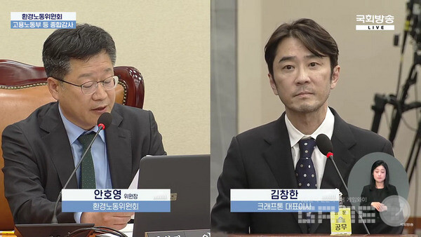 크래프톤 김창한 대표 / 국회방송