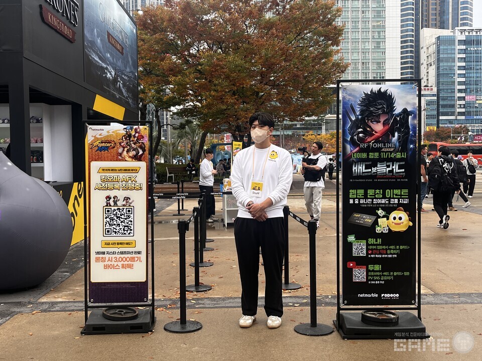넷마블 야외 부스 전경 / 게임와이 촬영