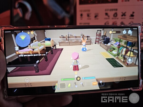 동숲과 같이 밝은 분위기의 게임이다. 지스타 딩컴 모바일 /게임와이 촬영