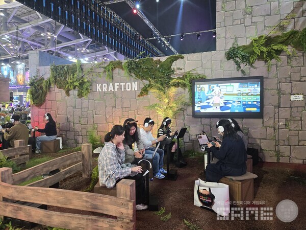 크래프톤 딩컴 부스 / 게임와이 촬영