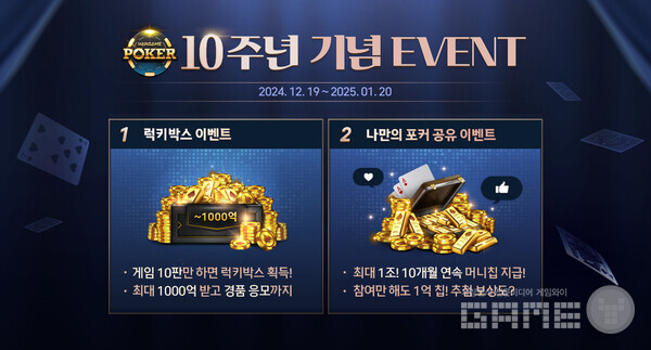 '모바일 한게임포커' 10주년 이벤트 /NHN