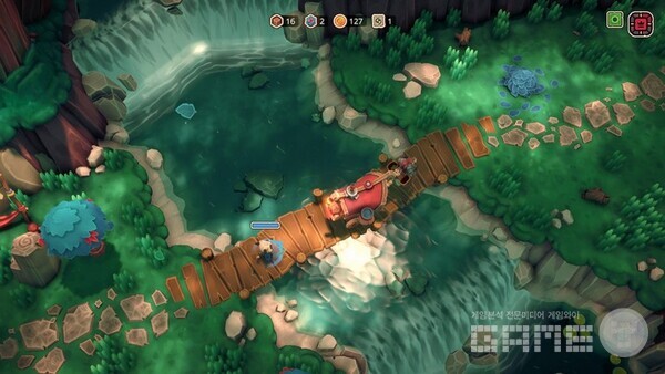 다리를 수리하고...