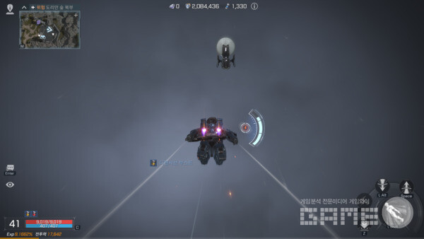 비행하는 모습 / 게임와이 촬영