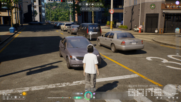 차량 앞을 막으면 운전자가 욕을 하지 않는다. 인조이 /게임와이 촬영