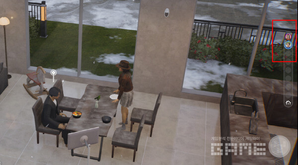 스페이스바를 누르면 오른쪽 가족 간의 시점 변환이 가능하다. 인조이 /게임와이 촬영