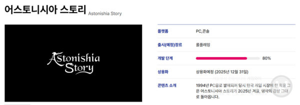 현재 완성도는 80% 수준 / 플레이엑스포 홈페이지