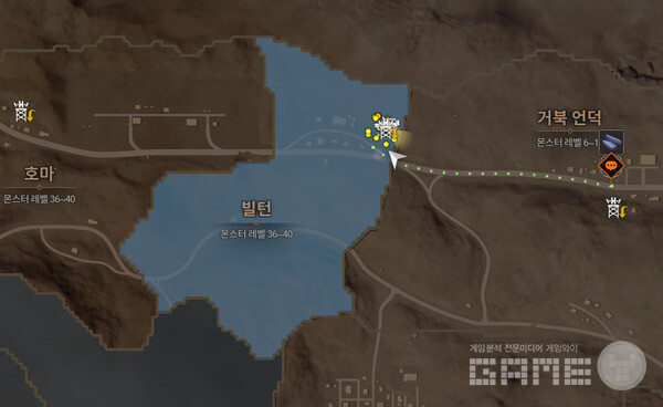 마지막 빌턴 지역의 맵을 밝혔다. 다키스트데이즈 /게임와이 촬영