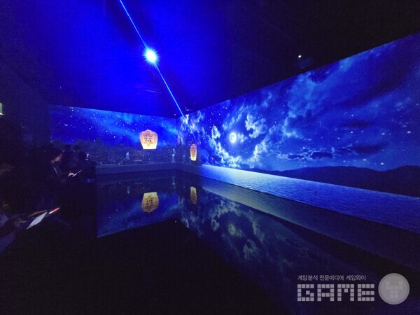 로스트아크 미디어아트 전시회 '빛의 여정' 현장 / 게임와이 촬영