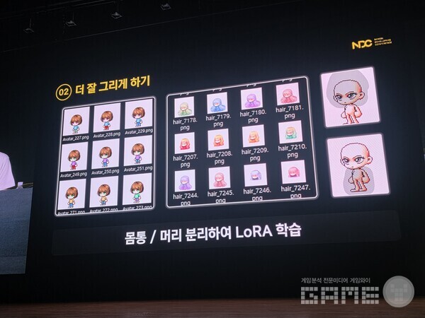 메이플스토리 월드 이미지 생성 AI R&D, 내 딸을 메이플 캐릭터로? NDC /게임와이 촬영