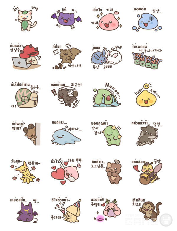 LINE 메신저용 ‘RAGNAROK MONSTERS Chibi ver.’ 이모티콘 출시 /그라비티