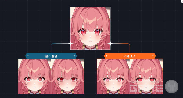 게임 내 함선에서 트라우마 치료를 할 수 있는데, 상담 방법에 따라서도 다른 일러스트를 만나볼 수 있다 / 스마일게이트 제공 