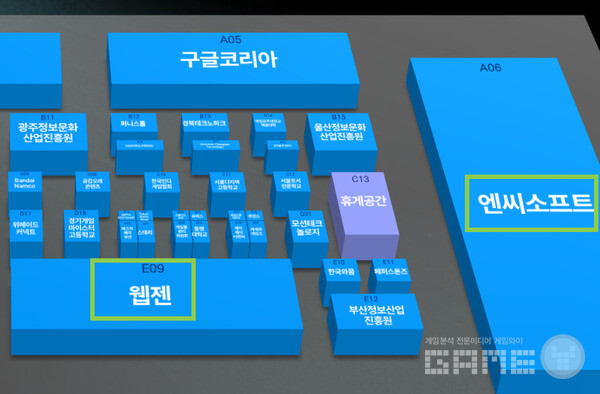 BTC 부스 우측에는 엔씨소프트와 웹젠이 있다. 