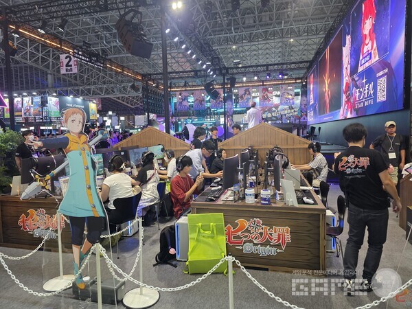 7개의 대죄 오리진 넷마블 부스 /게임와이 촬영