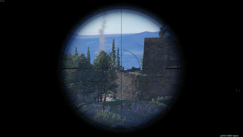 어느정도 거리가 있음에도 탄 낙차가 거의 없었다. 그 말인 즉슨 고일수록 생각하지 못한 곳에서 총을 맞을 수도 있다는 것 / 게임와이 촬영