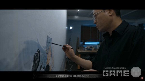 니케 3주년 수묵화