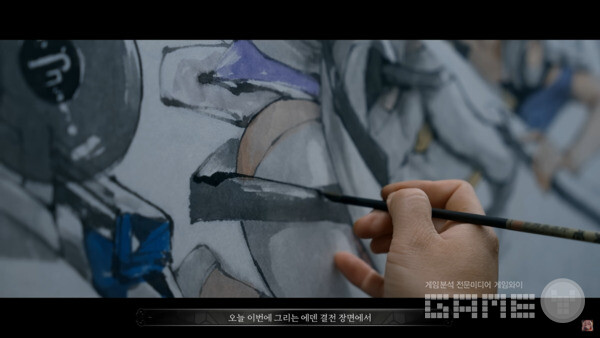 니케 3주년 수묵화