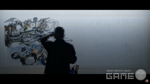 니케 3주년 수묵화