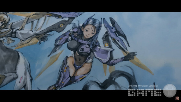 니케 3주년 수묵화